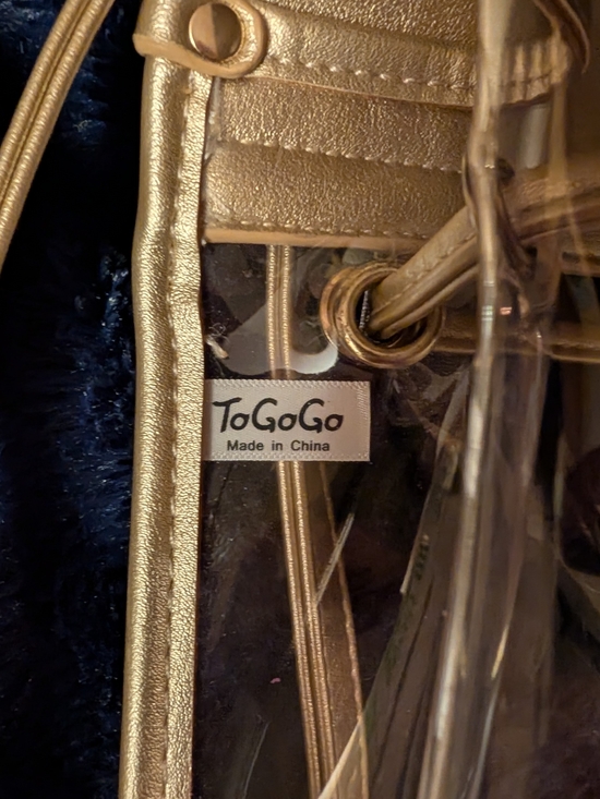 NWT Togogo Clear Gold Trim Women's Backpack - Picture 5 of 8